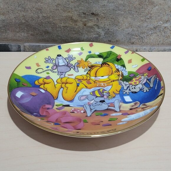 Garfield Calendar January Plate Jim Davis Plate No A 1444 Danbury Mint - Picture 12 of 14